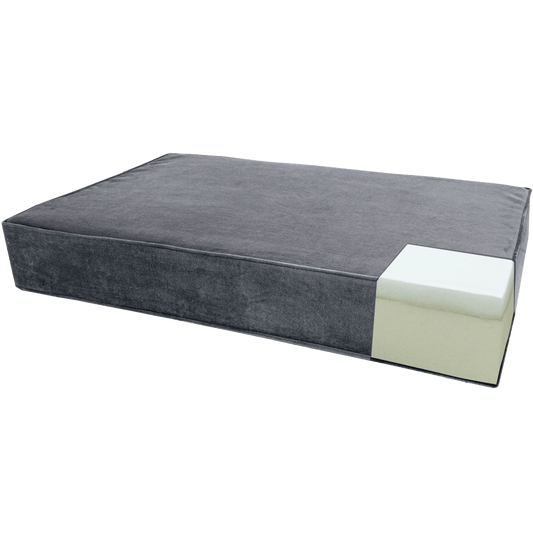 Madison Orthopedisch Kussen Velvet Geel S - all for animals