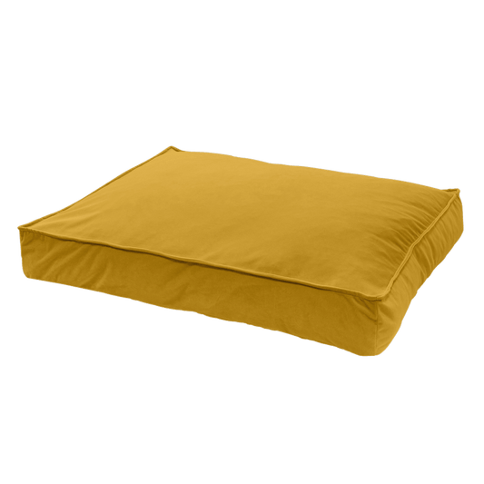 Madison Velours Lounge Cushion Geel L - all for animals