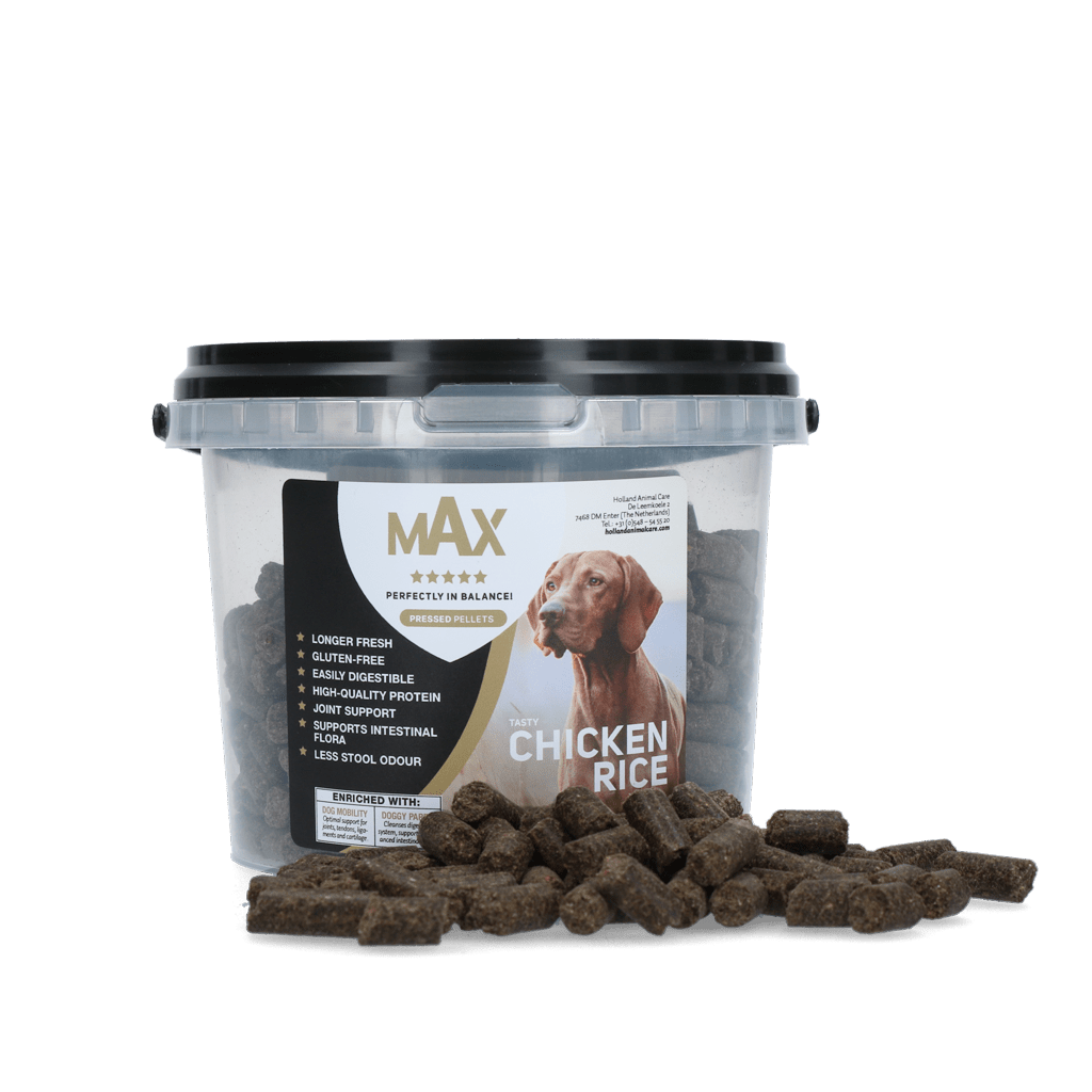 Max Adult Geperste Brokken Kip & Rijst - all for animals