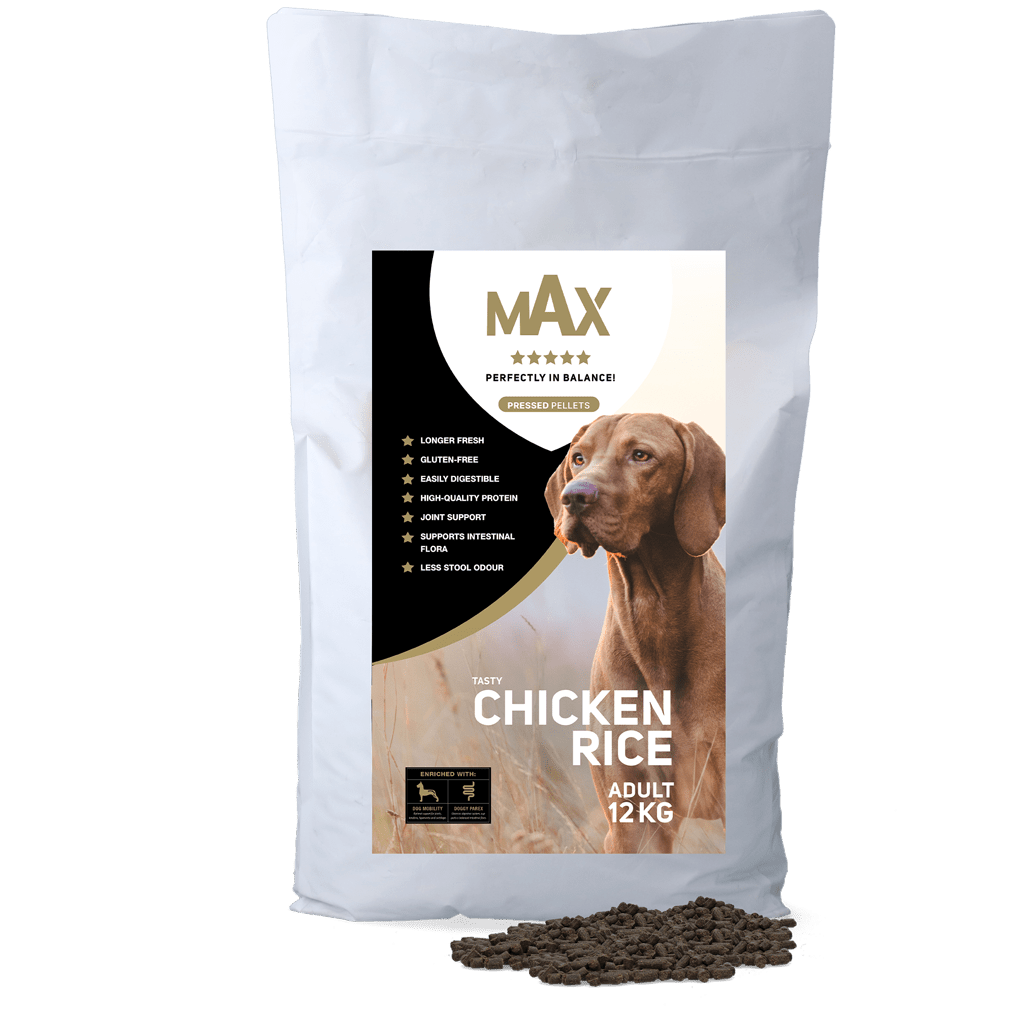 Max Adult Geperste Brokken Kip & Rijst - all for animals