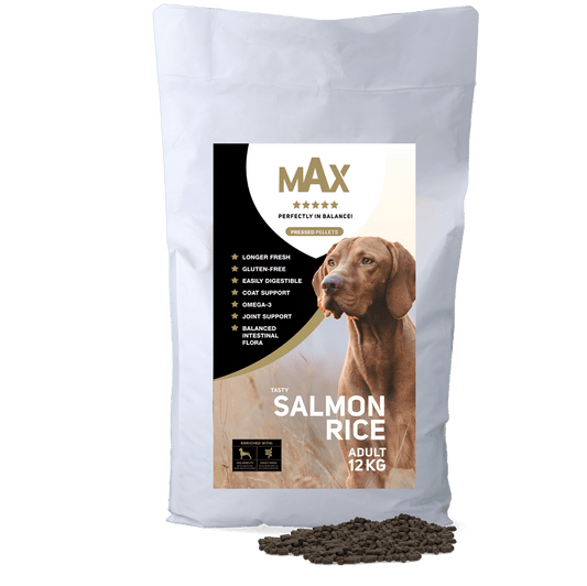 Max Adult Geperste Brokken Zalm & Rijst 12 kg - all for animals