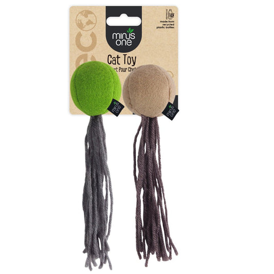 Minus One Felt Cat Toys Balls 2 - pack - all for animals