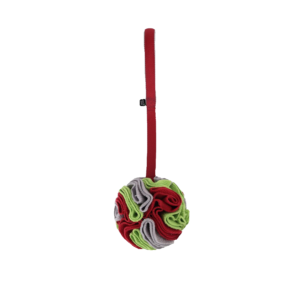 Minus One Fleece Dog Tug Toy Ball - transparante productafbeelding