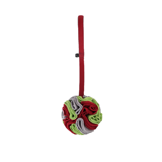 Minus One Fleece Dog Tug Toy Ball - transparante productafbeelding