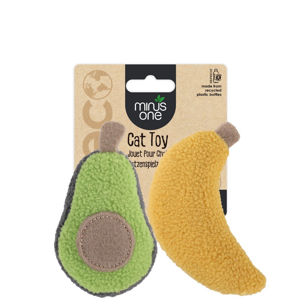 Minus One Fruit Cat Toys Avacado & Banana - All For Animals