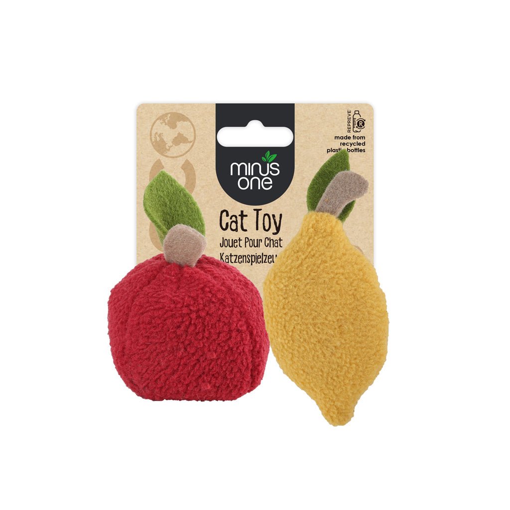 Minus One Fruit Cat Toys Lemon & Apple - all for animals