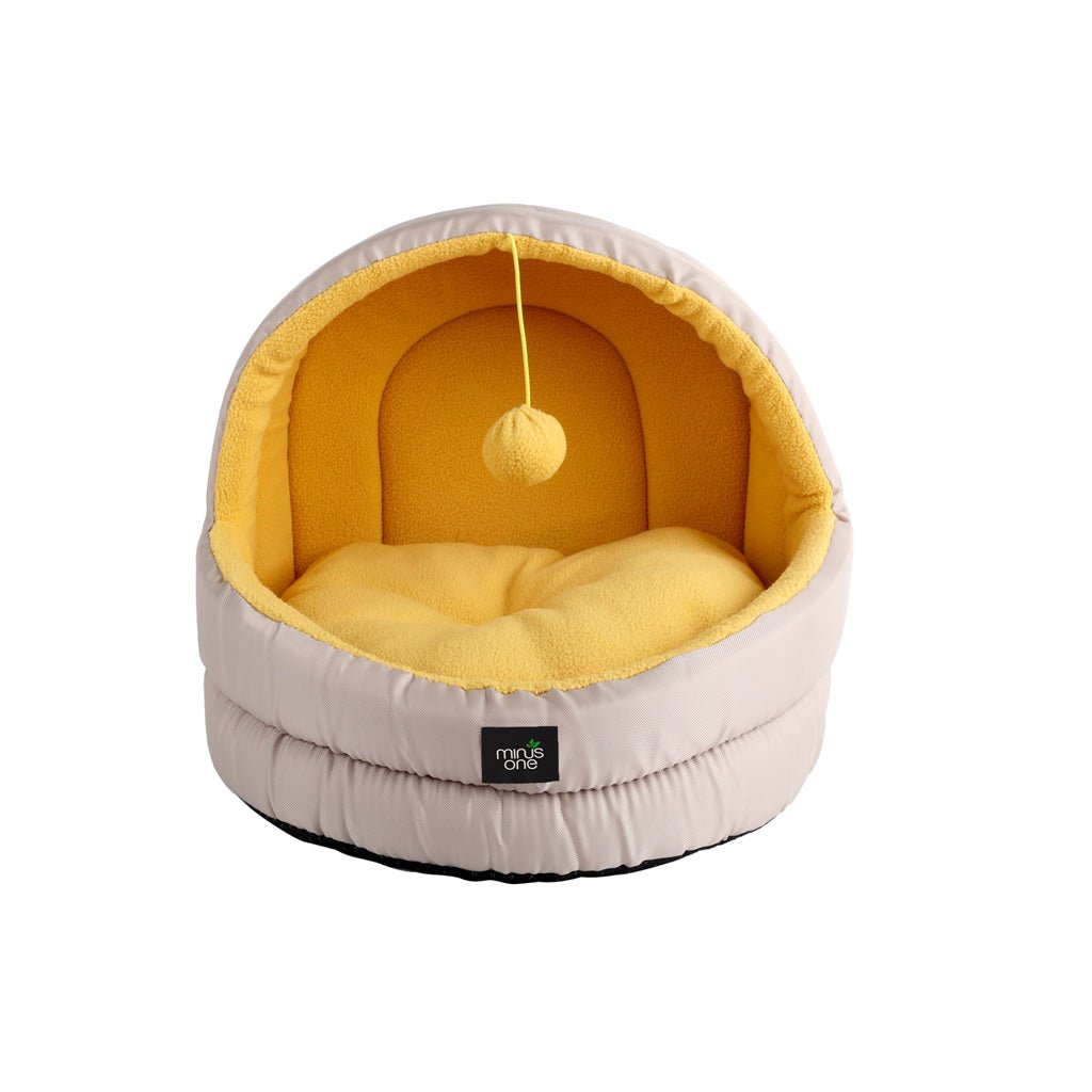 Minus One Hideaway Cat Cave Yellow - all for animals