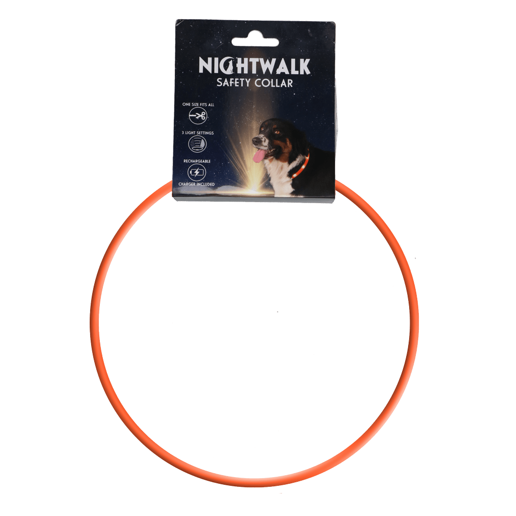 Nightwalk Safety Collar Oranje - all for animals