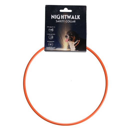 Nightwalk Safety Collar Oranje - all for animals