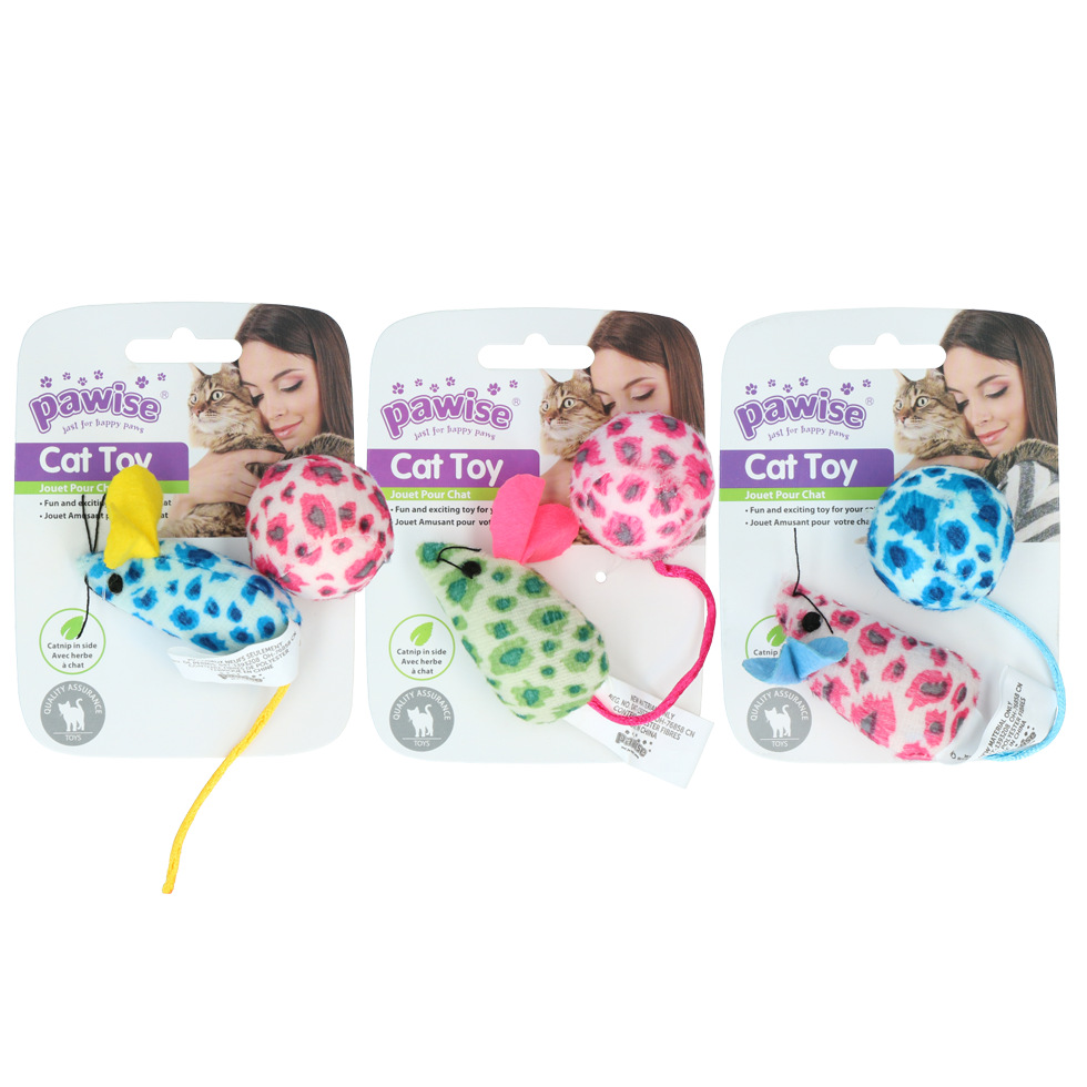 Pawise Cat Toy - Mice & Ball - all for animals
