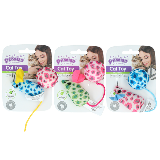 Pawise Cat Toy - Mice & Ball - all for animals