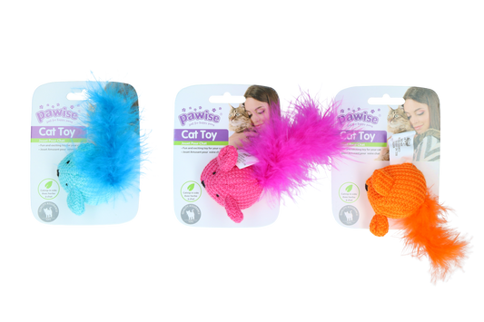 Pawise Cat Toy Wool Mouse - all for animals