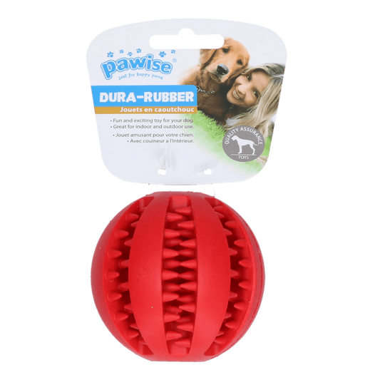 Pawise Dura - Rubber Ball Rood - all for animals