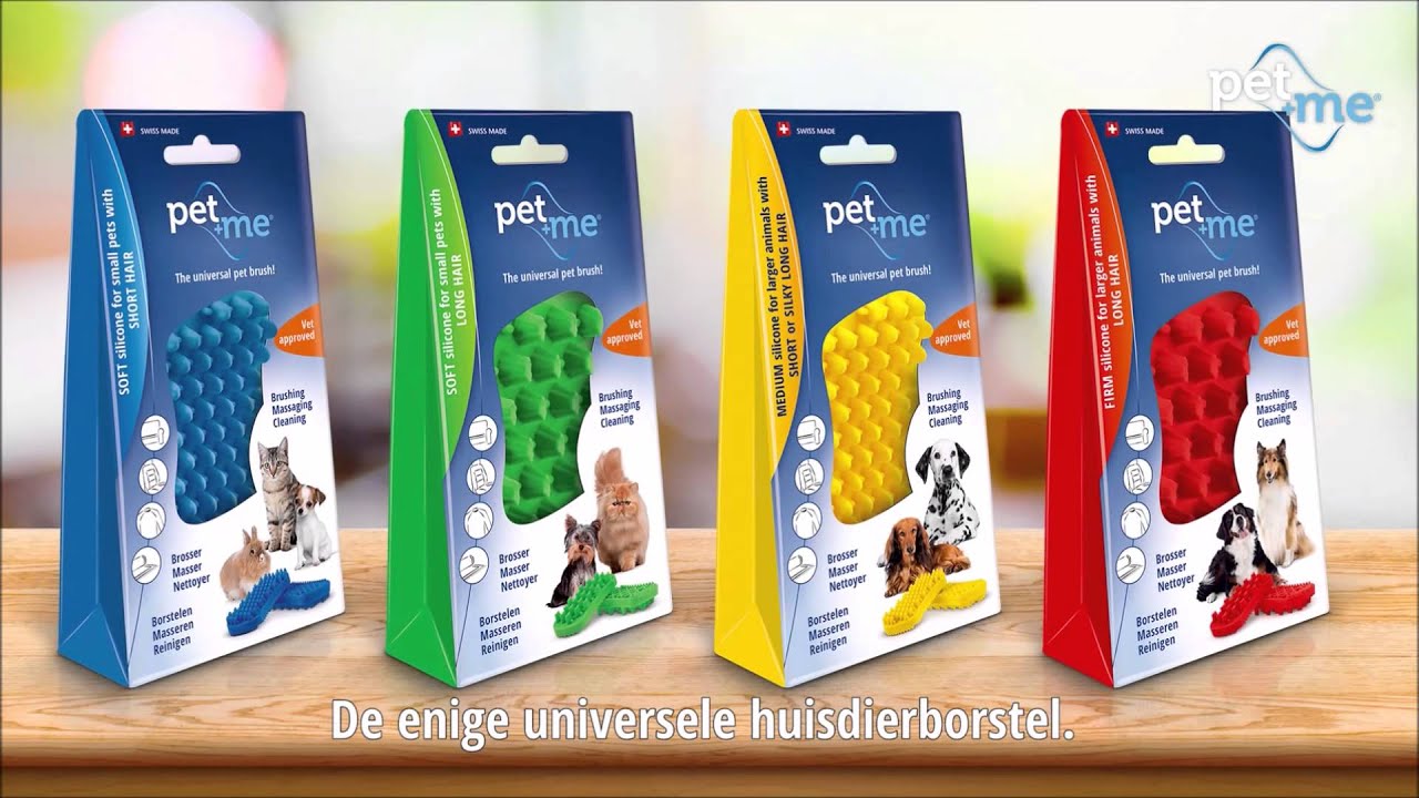 Pet+Me Cat Hair Brush Lang haar Groen - all for animals