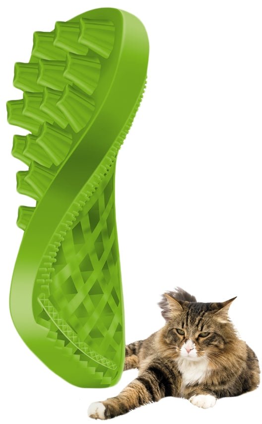 Pet+Me Cat Hair Brush Lang haar Groen - all for animals