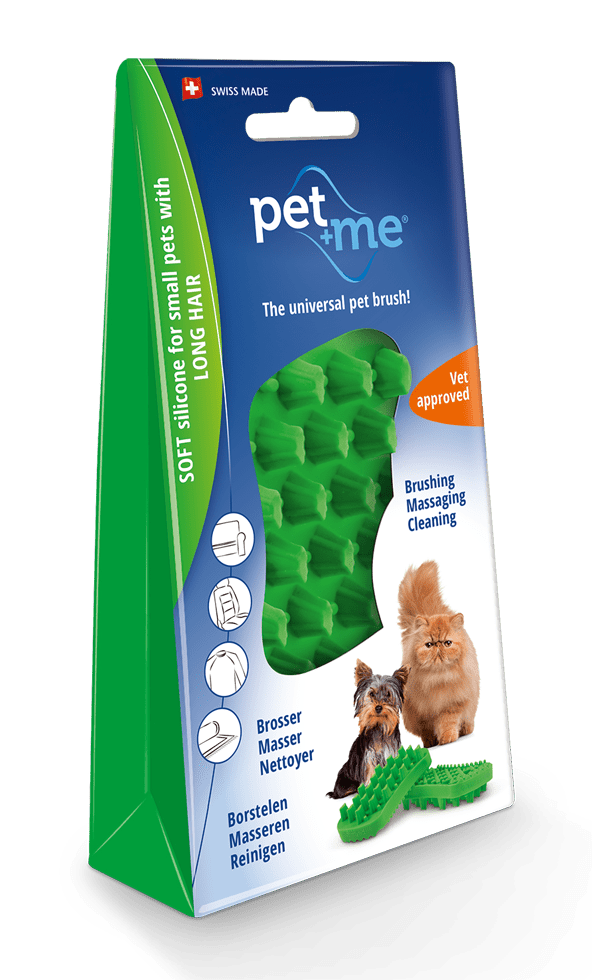 Pet+Me Cat Hair Brush Lang haar Groen - all for animals