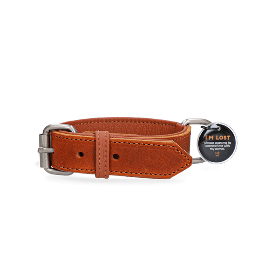 Spotted! Pro Leren Halsband Cognac 3 x - all for animals