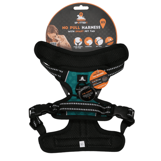 Spotted! Pro No Pull Harnas Groen - all for animals