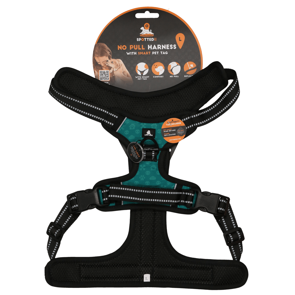 Spotted! Pro No Pull Harnas Groen - all for animals