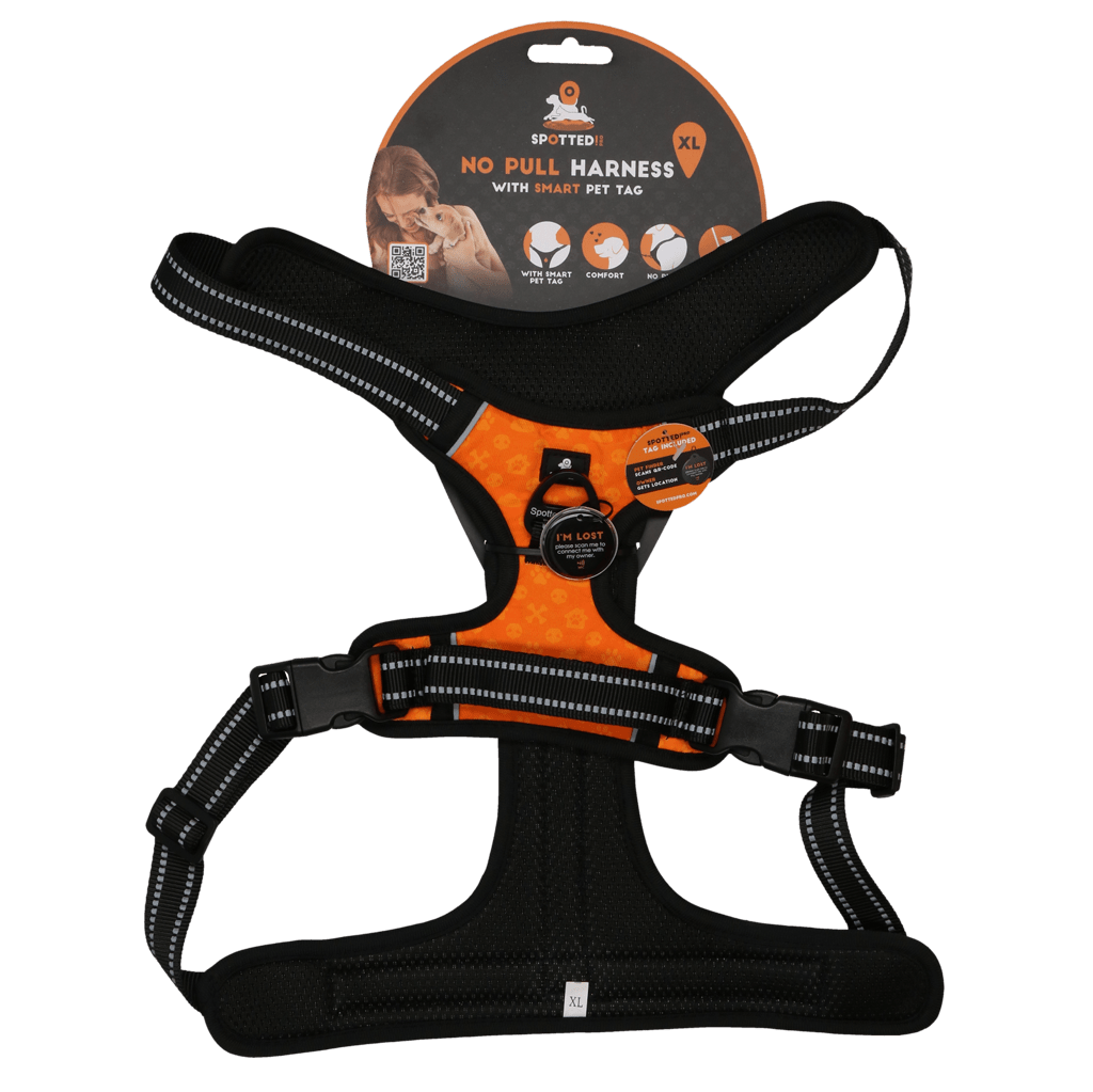 Spotted! Pro No Pull Harnas Oranje - all for animals
