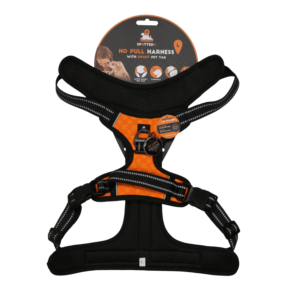 Spotted! Pro No Pull Harnas Oranje - all for animals