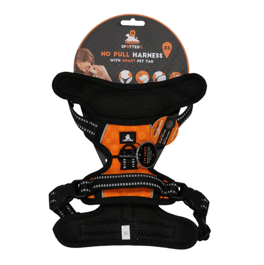 Spotted! Pro No Pull Harnas Oranje - all for animals
