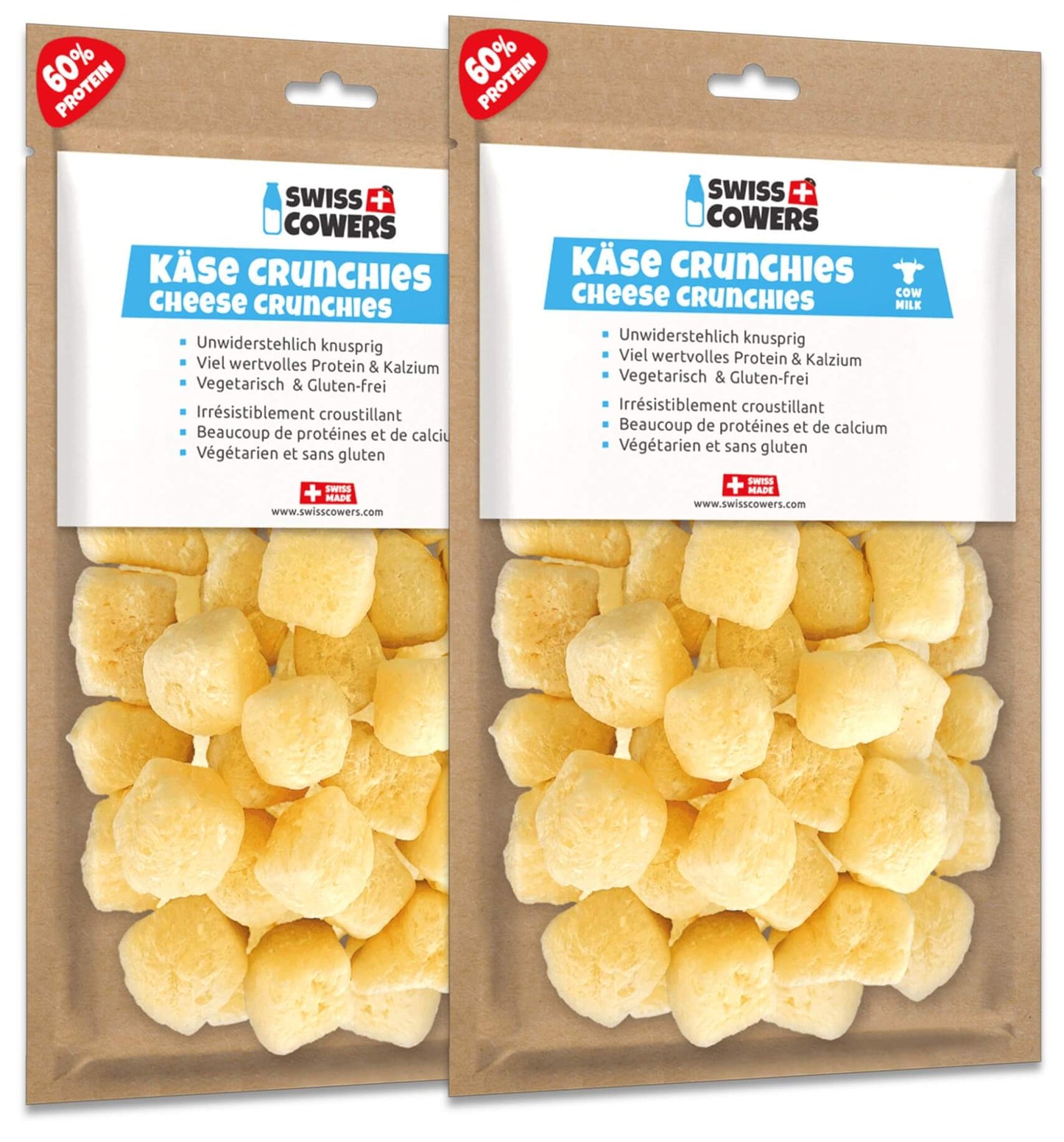 SwissCowers Cheese Crunchies Original (28 beloningen) - all for animals