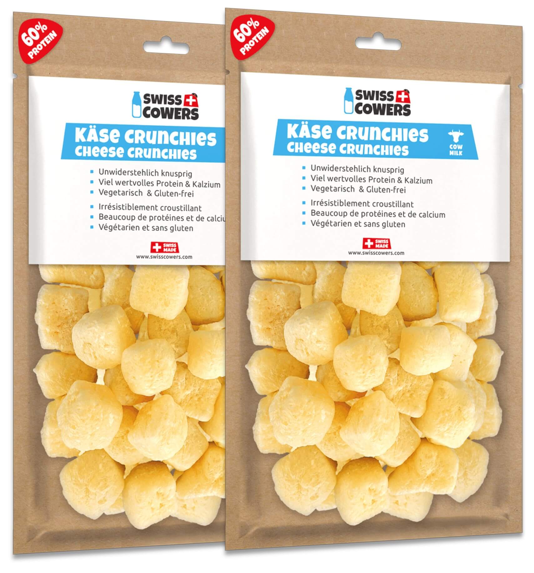 SwissCowers Cheese Crunchies Original (28 beloningen) - all for animals