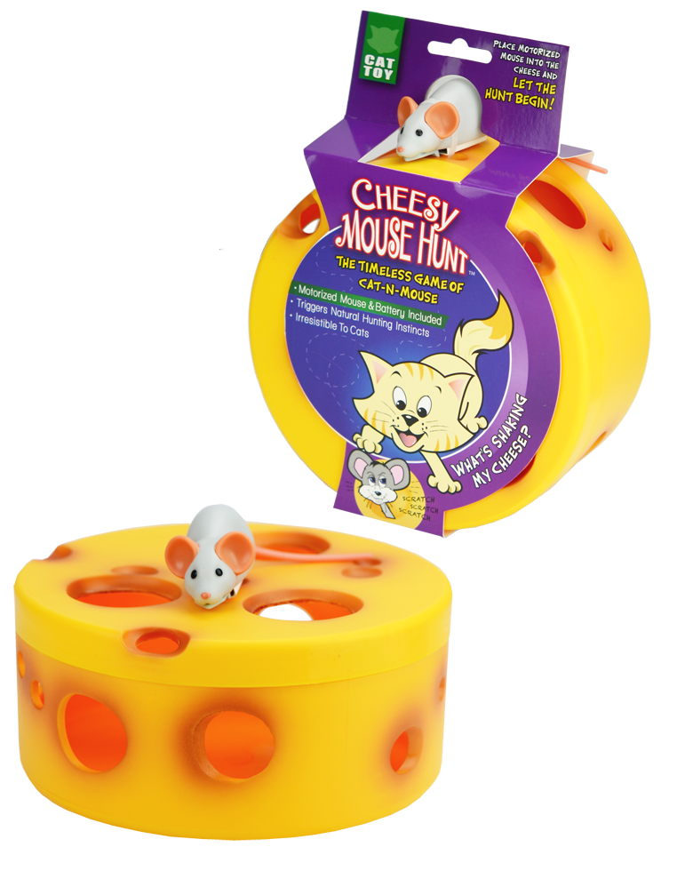 VisionSmart Cheesy Mouse Hunt Cat Toy - all for animals
