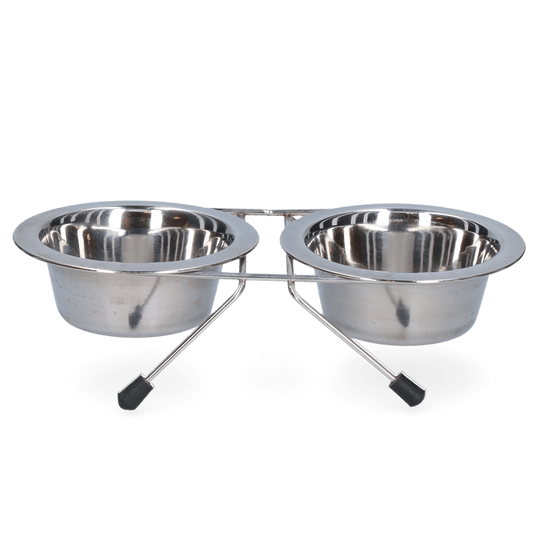 Voer en drinkbak RVS met standaard Ø 11 cm (200 ml) - all for animals