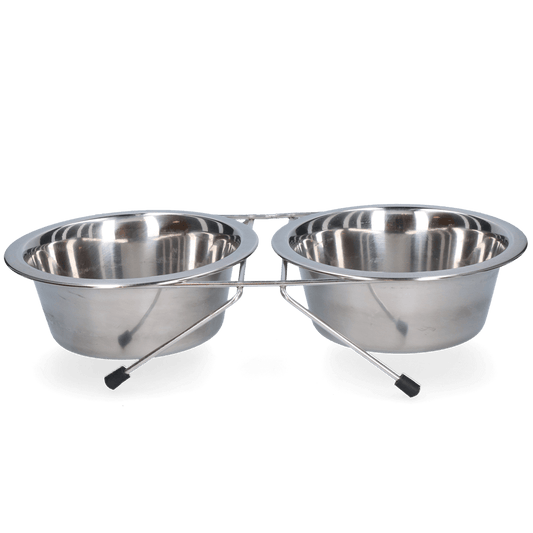 Voer en drinkbak RVS met standaard Ø 16 cm (750 ml) - all for animals