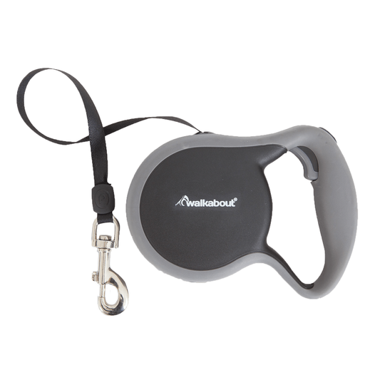Walkabout Retractable Leash Zwart - all for animals