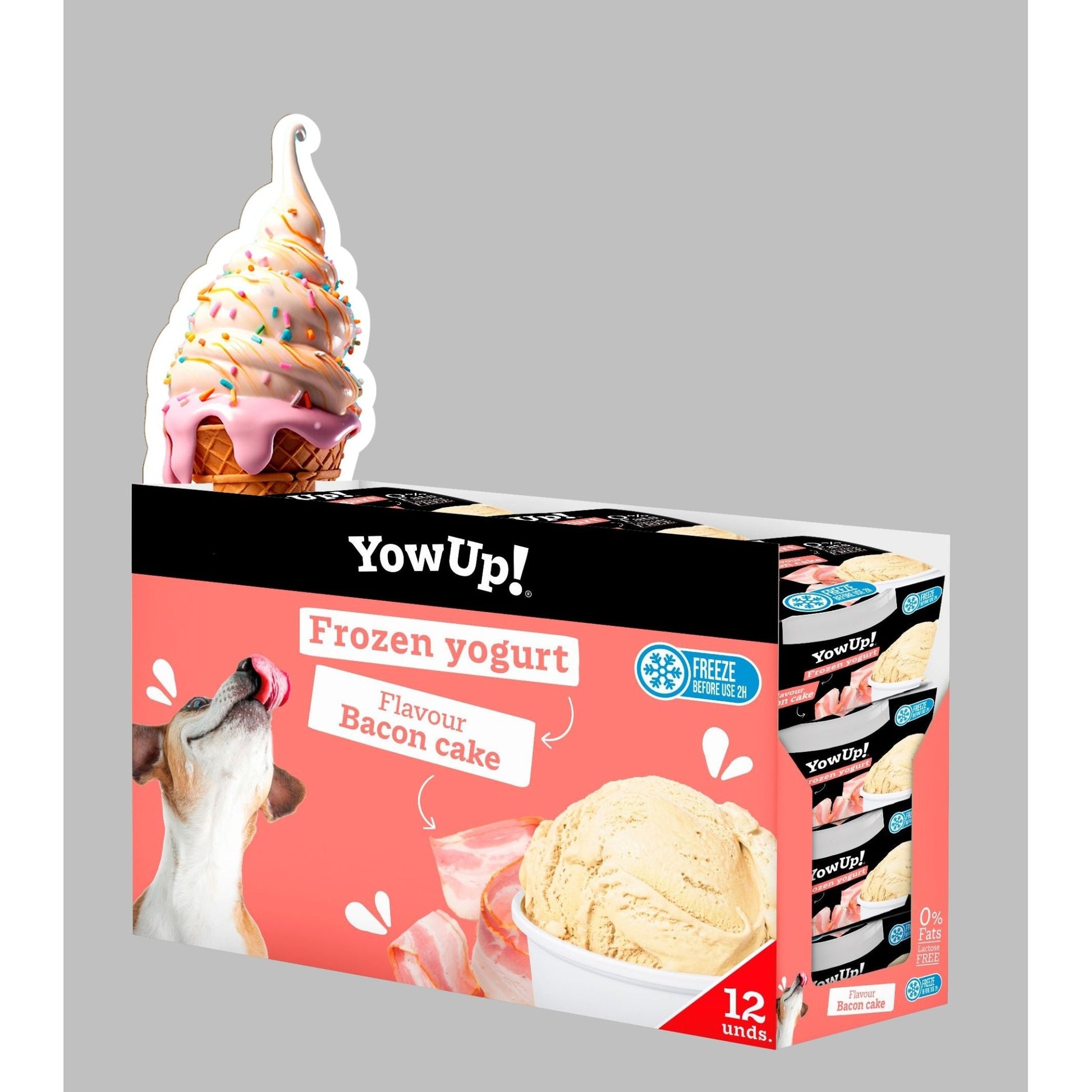 YowUp! Frozen Yoghurt Bacon Cake - all for animals